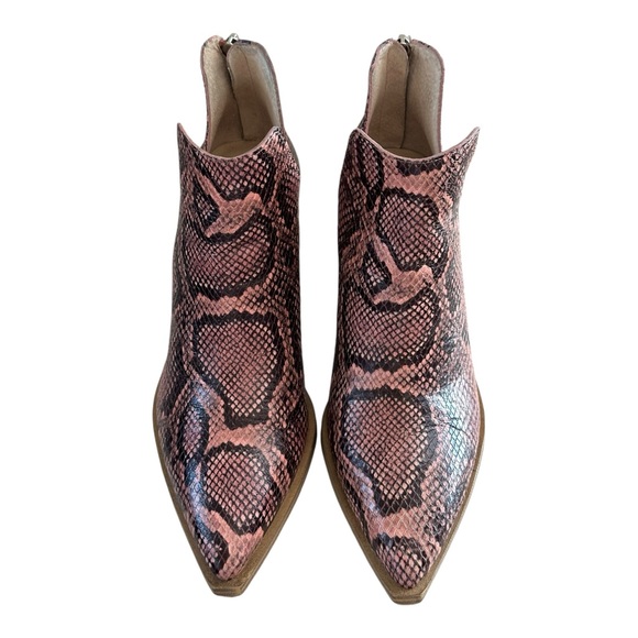 Vince Camuto Women's Gigietta Bootie Pink Black Snake Print Size 8.5M - Picture 5 of 8